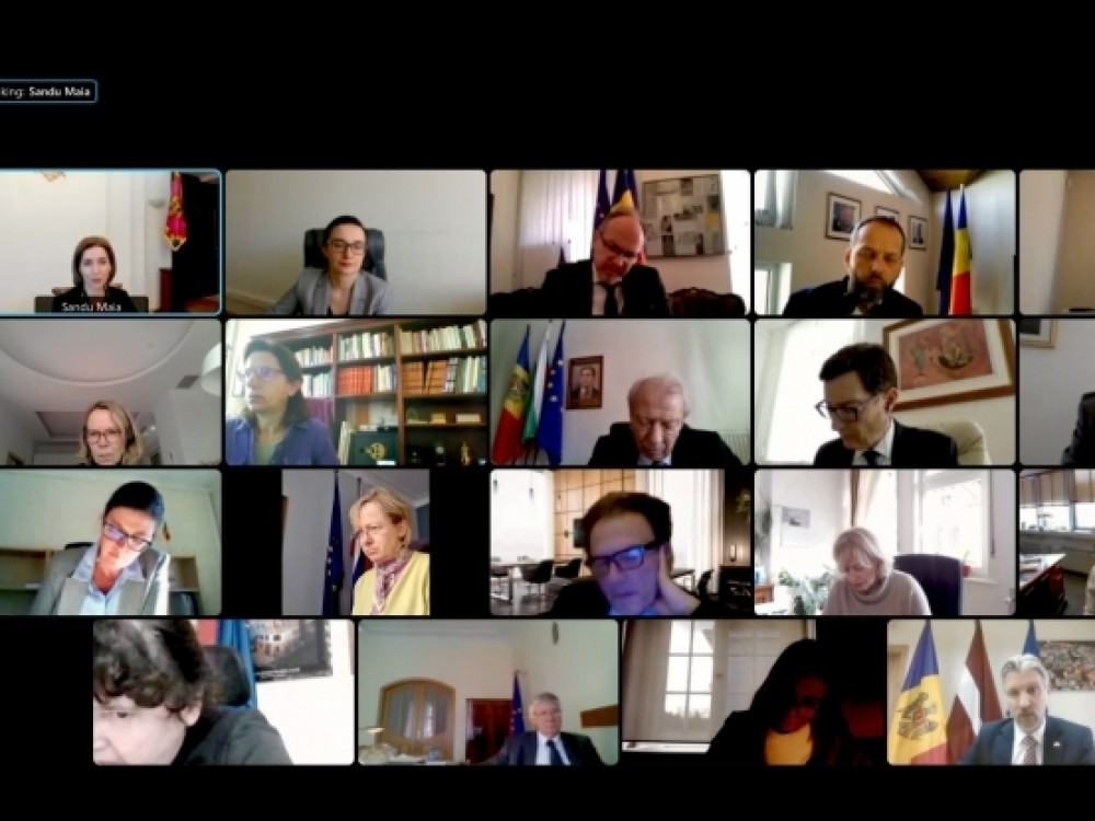 Maia Sandu a discutat cu ambasadorii țărilor Uniunii Europene acreditați la Chișinău